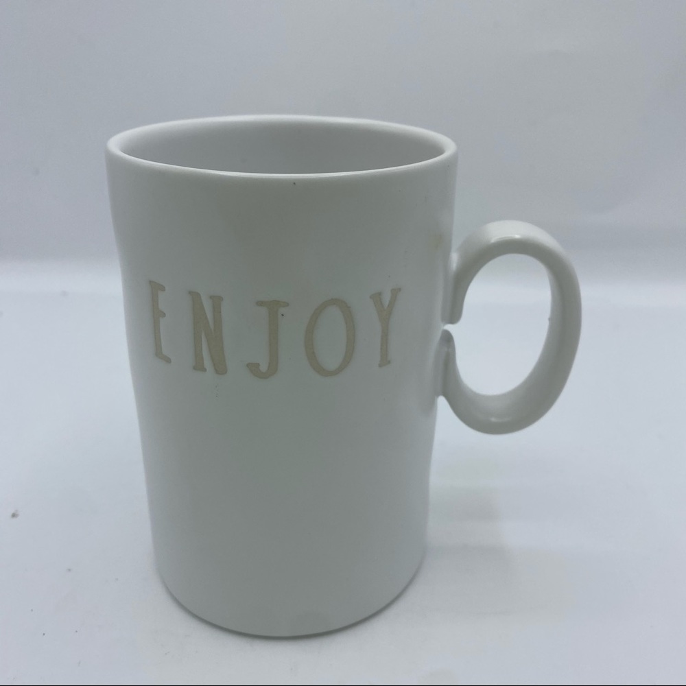 Rae Dunn Boutique Coffee Mug Enjoy Heritage Double Sided Embossed